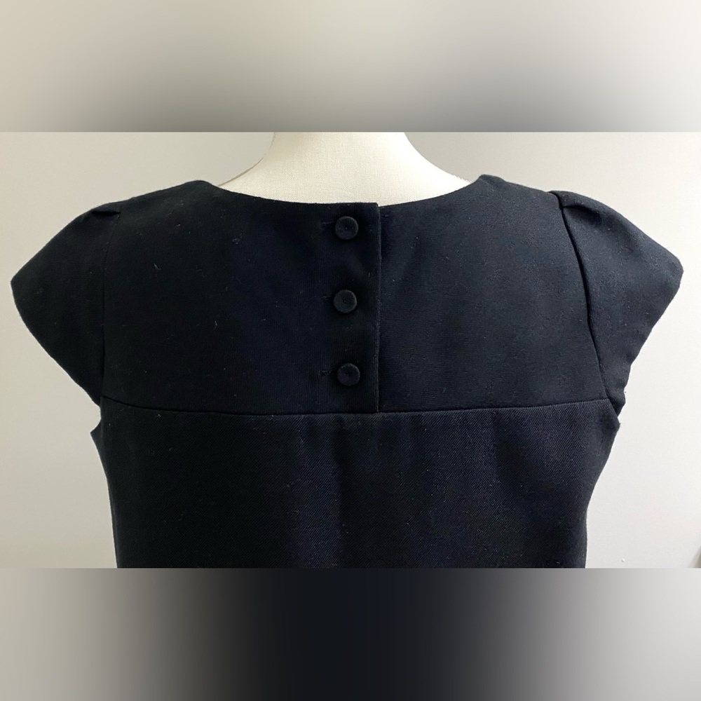 GAP Womens M Solid Black Dress Classic Essential 90s Minimalism Preppy Retro - Picture 5 of 16